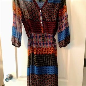 Multicolored 3/4 sleeve dress Mossimo Size M